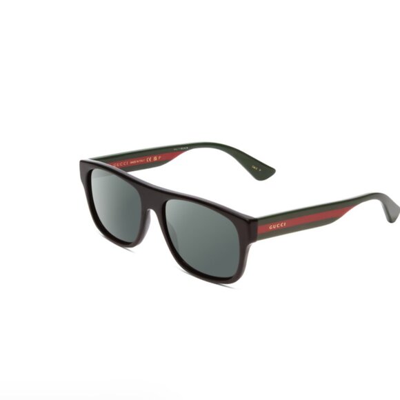 Gucci GG0341S Designer Sunglasses Oversized Square Frame Black Authentic - Picture 1 of 1